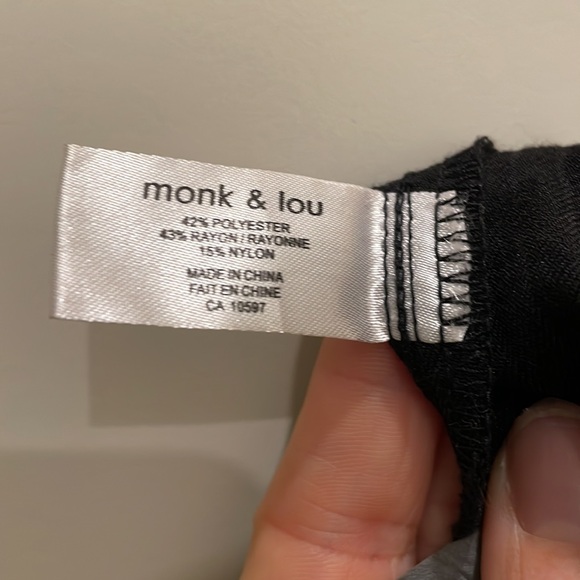 Monk & Lou Wide Leg Pinstripe Pants - Size XXS - Picture 4 of 7